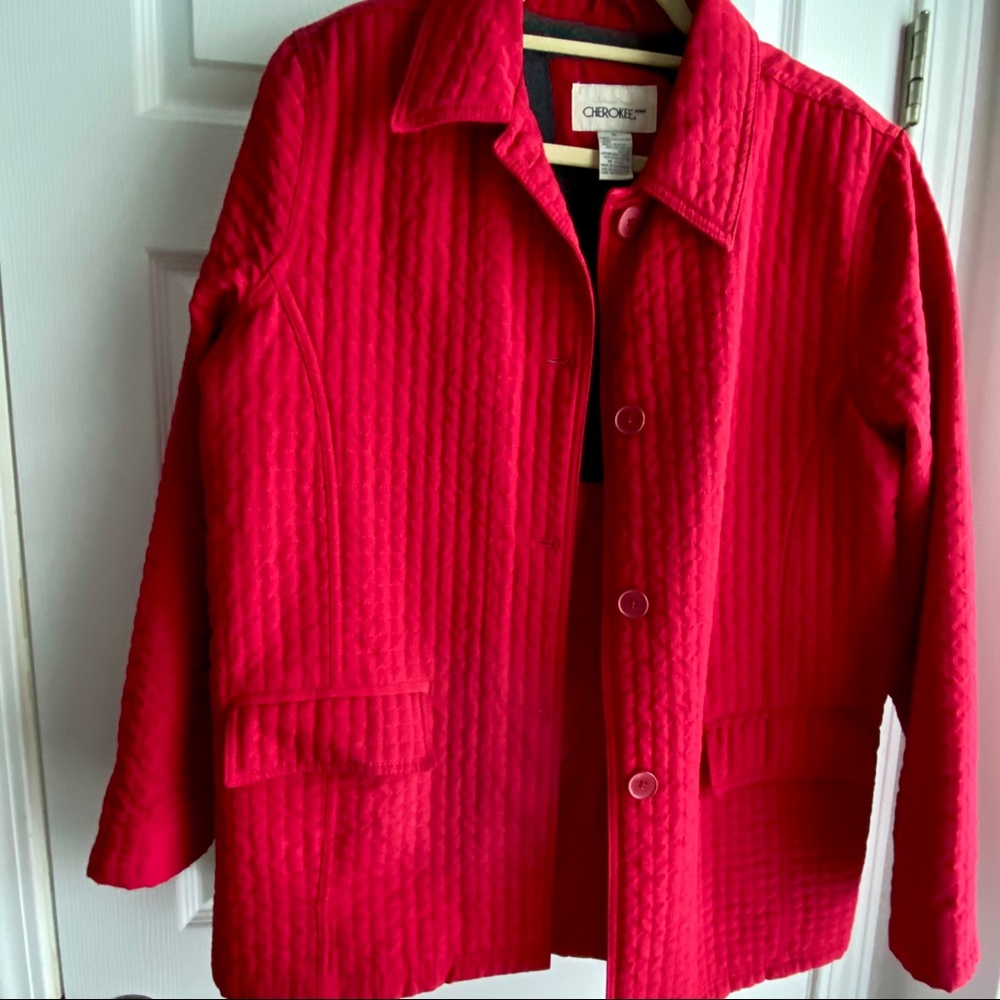 My Red, Red, Quilted Jacket XL Super Nice, Light